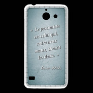 Coque Huawei Y550 Pessimiste Turquoise Citation Oscar Wilde