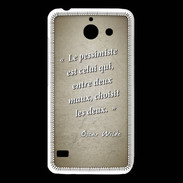 Coque Huawei Y550 Pessimiste Sepia Citation Oscar Wilde