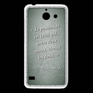 Coque Huawei Y550 Pessimiste Vert Citation Oscar Wilde