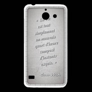 Coque Huawei Y550 Quart d'heure Gris Citation Oscar Wilde