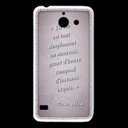 Coque Huawei Y550 Quart d'heure Rose Citation Oscar Wilde