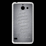 Coque Huawei Y550 Quart d'heure Noir Citation Oscar Wilde