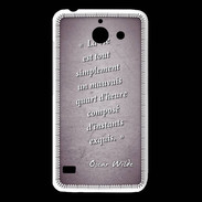Coque Huawei Y550 Quart d'heure Violet Citation Oscar Wilde