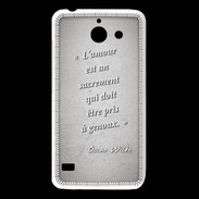 Coque Huawei Y550 Sacrement amour Gris Citation Oscar Wilde