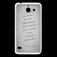 Coque Huawei Y550 Sagesse rêves Gris Citation Oscar Wilde