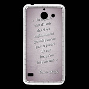 Coque Huawei Y550 Sagesse rêves Rose Citation Oscar Wilde