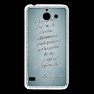 Coque Huawei Y550 Sagesse rêves Turquoise Citation Oscar Wilde