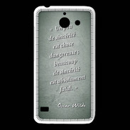 Coque Huawei Y550 Sincérité fatale Vert Citation Oscar Wilde