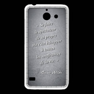 Coque Huawei Y550 Spectateur Noir Citation Oscar Wilde