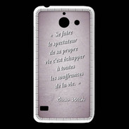 Coque Huawei Y550 Spectateur Rose Citation Oscar Wilde