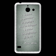 Coque Huawei Y550 Spectateur Vert Citation Oscar Wilde