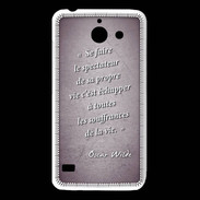 Coque Huawei Y550 Spectateur Violet Citation Oscar Wilde