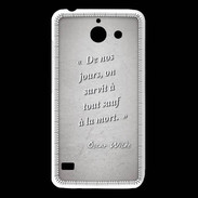 Coque Huawei Y550 Survie mort Gris Citation Oscar Wilde