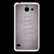 Coque Huawei Y550 Survie mort Violet Citation Oscar Wilde