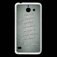 Coque Huawei Y550 Trop moderne Vert Citation Oscar Wilde