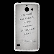 Coque Huawei Y550 Vérité pure Gris Citation Oscar Wilde