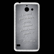 Coque Huawei Y550 Vérité pure Noir Citation Oscar Wilde