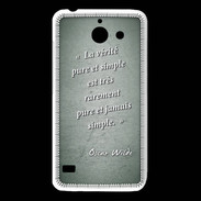 Coque Huawei Y550 Vérité pure Vert Citation Oscar Wilde