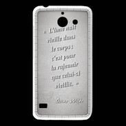 Coque Huawei Y550 Ame nait Gris Citation Oscar Wilde