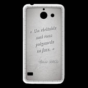 Coque Huawei Y550 Ami poignardée Gris Citation Oscar Wilde