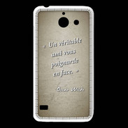 Coque Huawei Y550 Ami poignardée Sepia Citation Oscar Wilde