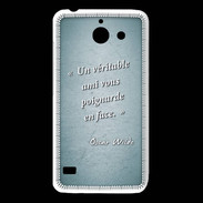 Coque Huawei Y550 Ami poignardée Turquoise Citation Oscar Wilde