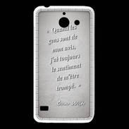 Coque Huawei Y550 Avis gens Gris Citation Oscar Wilde