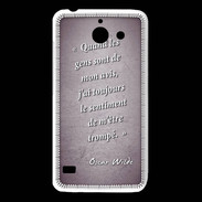 Coque Huawei Y550 Avis gens violet Citation Oscar Wilde