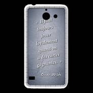 Coque Huawei Y550 Cartes gagnantes Bleu Citation Oscar Wilde