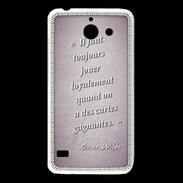 Coque Huawei Y550 Cartes gagnantes Rose Citation Oscar Wilde