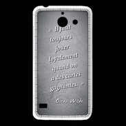Coque Huawei Y550 Cartes gagnantes Noir Citation Oscar Wilde