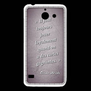 Coque Huawei Y550 Cartes gagnantes Violet Citation Oscar Wilde