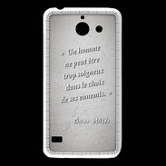 Coque Huawei Y550 Choix ennemis Gris Citation Oscar Wilde