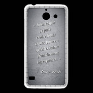 Coque Huawei Y550 Croire Noir Citation Oscar Wilde