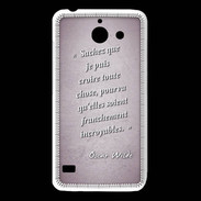 Coque Huawei Y550 Croire Rose Citation Oscar Wilde