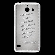 Coque Huawei Y550 Croire Gris Citation Oscar Wilde