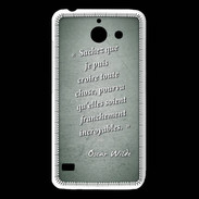 Coque Huawei Y550 Croire Vert Citation Oscar Wilde