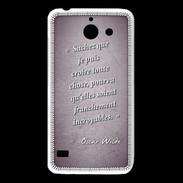 Coque Huawei Y550 Croire Violet Citation Oscar Wilde