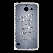 Coque Huawei Y550 Incertitude amour Bleu Citation Oscar Wilde