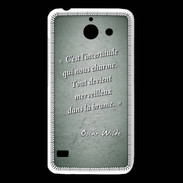 Coque Huawei Y550 Incertitude amour Vert Citation Oscar Wilde