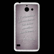 Coque Huawei Y550 Incertitude amour Violet Citation Oscar Wilde