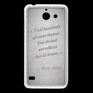 Coque Huawei Y550 Incertitude Gris Citation Oscar Wilde