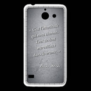 Coque Huawei Y550 Incertitude Noir Citation Oscar Wilde
