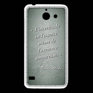 Coque Huawei Y550 Incertitude Vert Citation Oscar Wilde