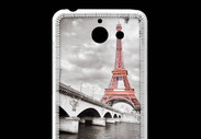 Coque Huawei Y550 Tour Eiffel rouge sur fond en noir et blanc