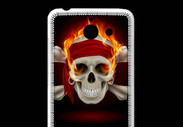 Coque Huawei Y550 Tête de mort en flamme 5