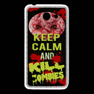 Coque Huawei Y550 Keep Calm and Kill Zombies Noir
