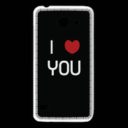 Coque Huawei Y550 I love you noir