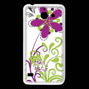 Coque Huawei Y550 motif floral vert