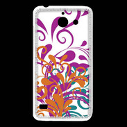 Coque Huawei Y550 motif floral orange